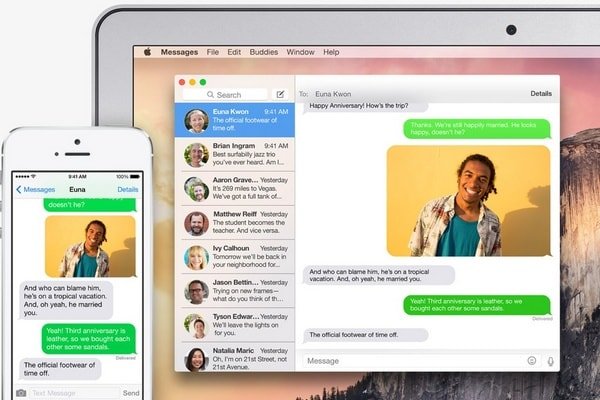 Как использовать Messages в Yosemite – отправка и синхронизация текстовых SMS сообщений на Mac