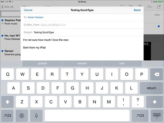   iOS 8      QuickType