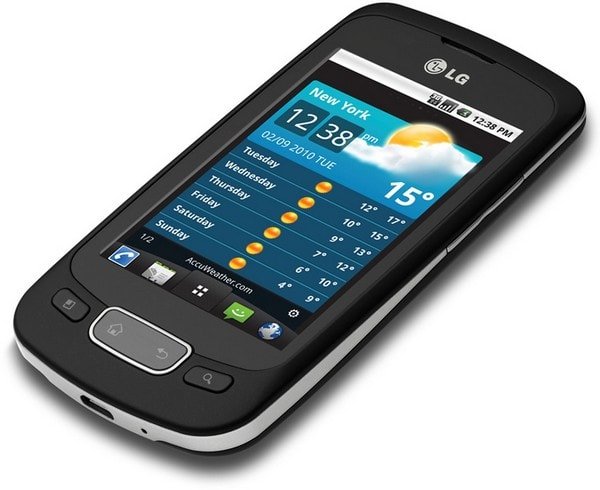 Сенсорный смартфон LG P500 для экономных пользователей