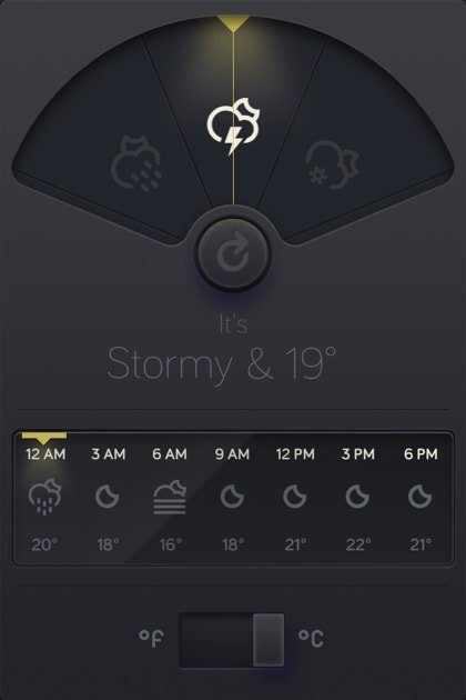 Погода на iPhone с помощью WTHR и Nubilous