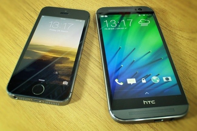 - iPhone 5S  HTC One M8: 