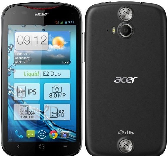 Acer Liquid E2 Duo – 4-ех ядерный смартфон за 300$