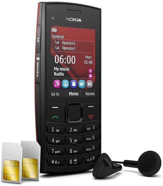 Бюджетный мобильный телефон Nokia X2-02