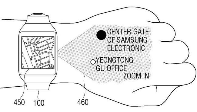 Samsung сделает встроенный проектор для управления SmartWatch