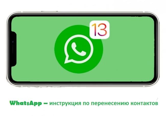 Инструкция по перенесению контактов в WhatsApp
