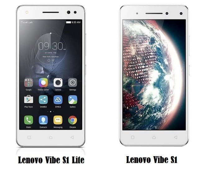 Сравнение Lenovo Vibe S1 Lite и Lenovo Vibe S1