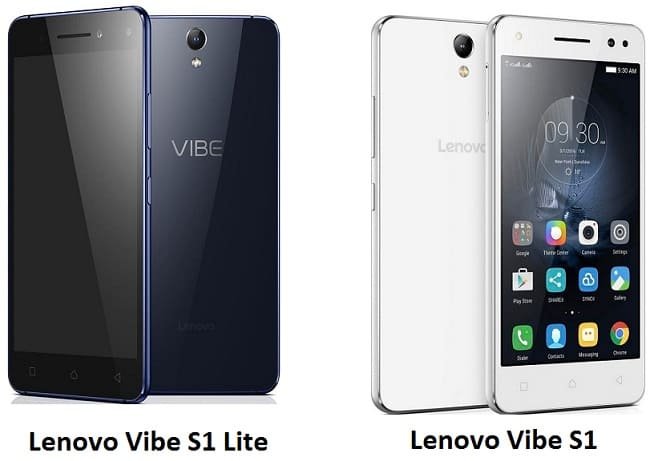 Сравнить телефоны: Vibe S1 Lite и Lenovo Vibe S1 компании Lenovo
