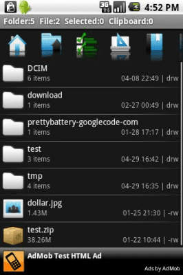 Winrar для Android: ADAO File Manager