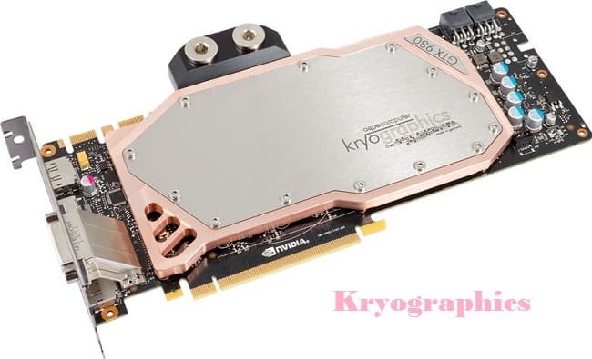 Aqua Computer представил водоблоки Kryographics для видеокарты NVIDIA GeForce GTX 980