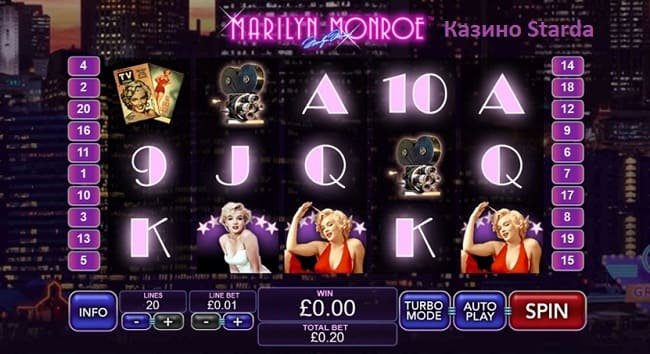 Игровой слот Marilyn Monroe в казино Starda