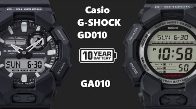   Casio G-SHOCK GD010  GA010