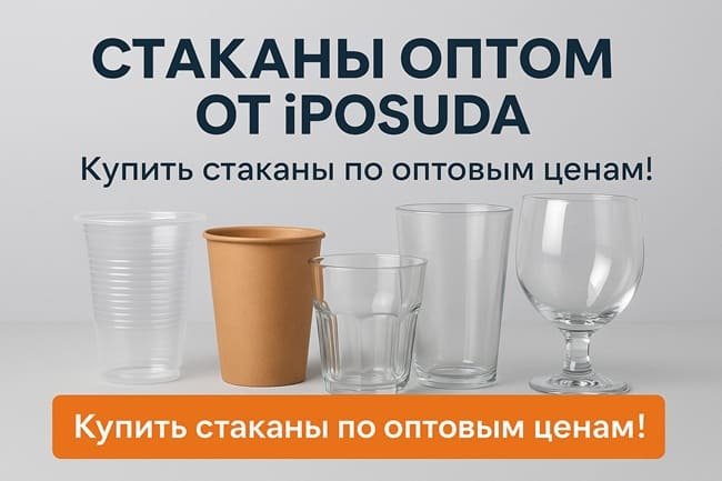 Стаканы оптом от iPosuda Стаканы оптом от iPosuda: выгодные решения для бизнеса и дома