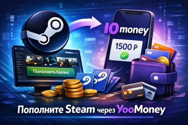���������� Steam ����� YooMoney: �����, ������ � �������� �������