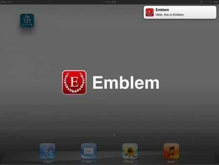 Emblem баннеры в стиле OS X Mountain Lion извещений для iPad
