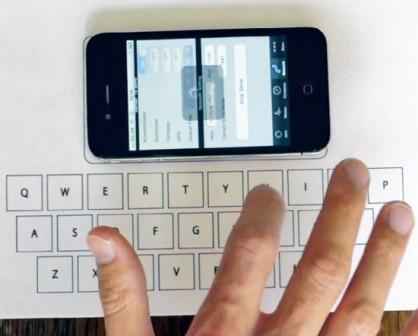 Британский студент разработал «невидимую» клавиатуру для iPhone